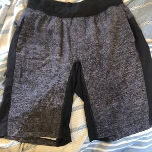 Men's Black and Gray Lululemon Shorts